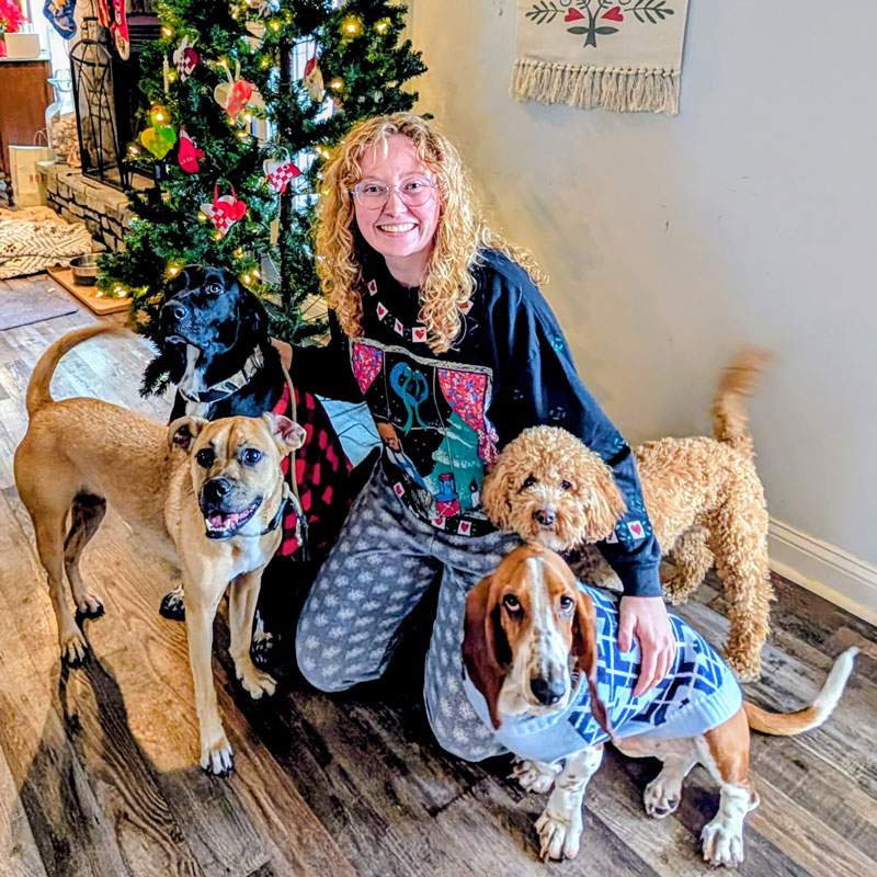 dog trainer and dogs