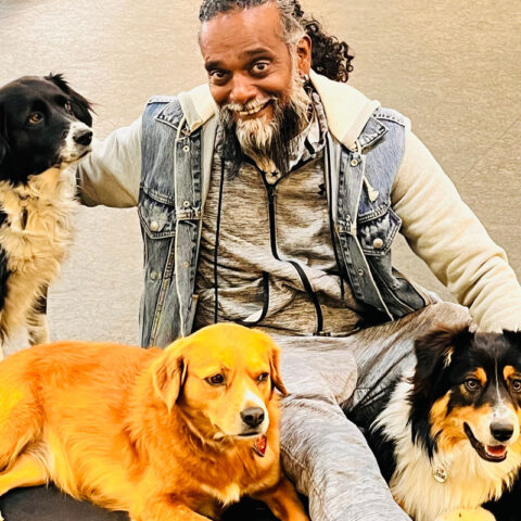 dog trainer and dogs